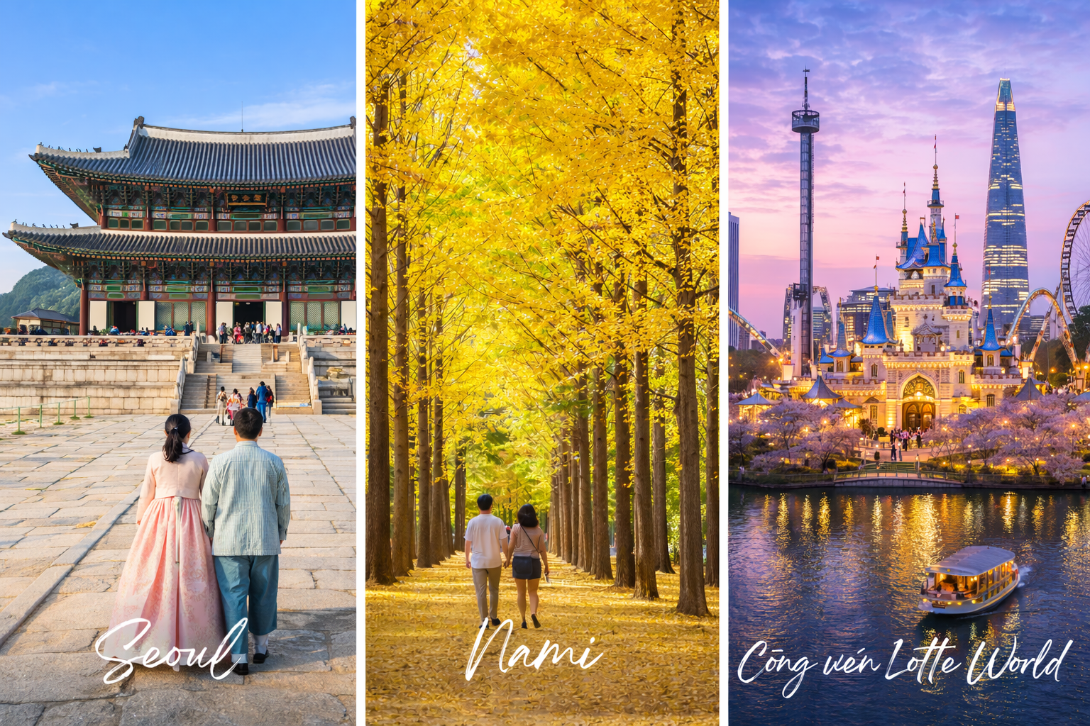 Seoul – Nami – Công Viên Lotte World (5N4Đ)